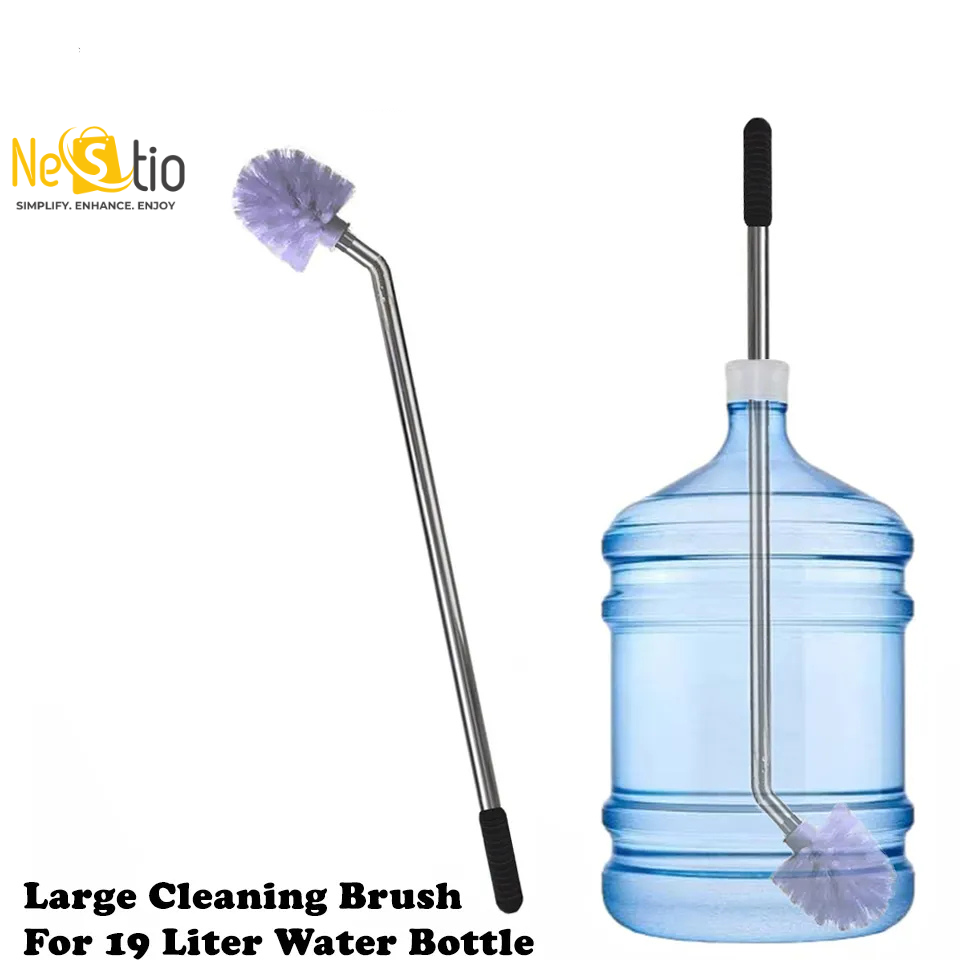 Nestio Large cleaning brush for 19 liter water bottle drinking bottle metal brush for clean bottles cans